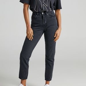 NWT Dr Denim Nora Mom Jeans 31 x 30 Retro Black